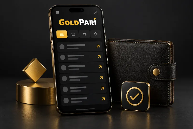 Illustration of a Gold Pari withdrawal request